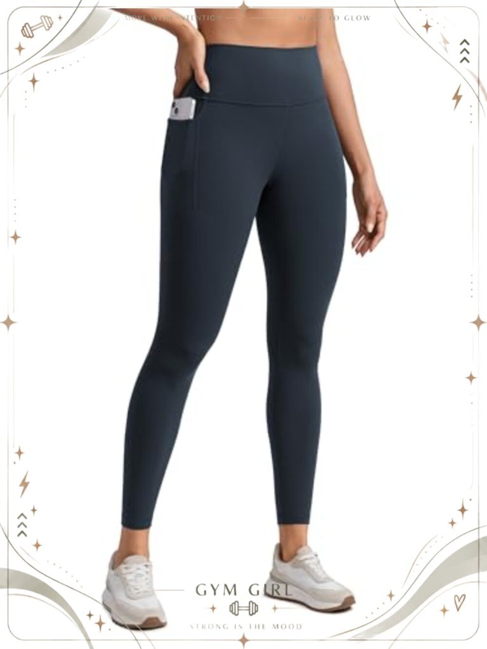High Rise Butterlift Yoga Leggings with Side Pockets 25"